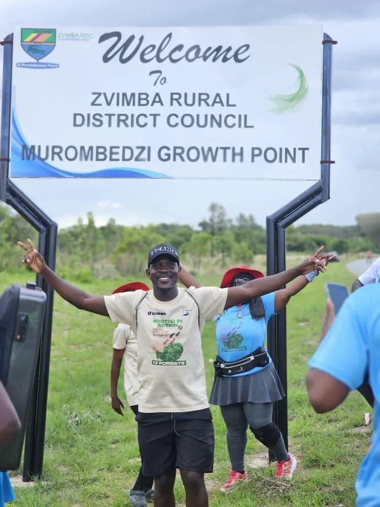 Scanlink team member at the Friends of the Environment Walkathon 2025 — Murombedzi Growth Point